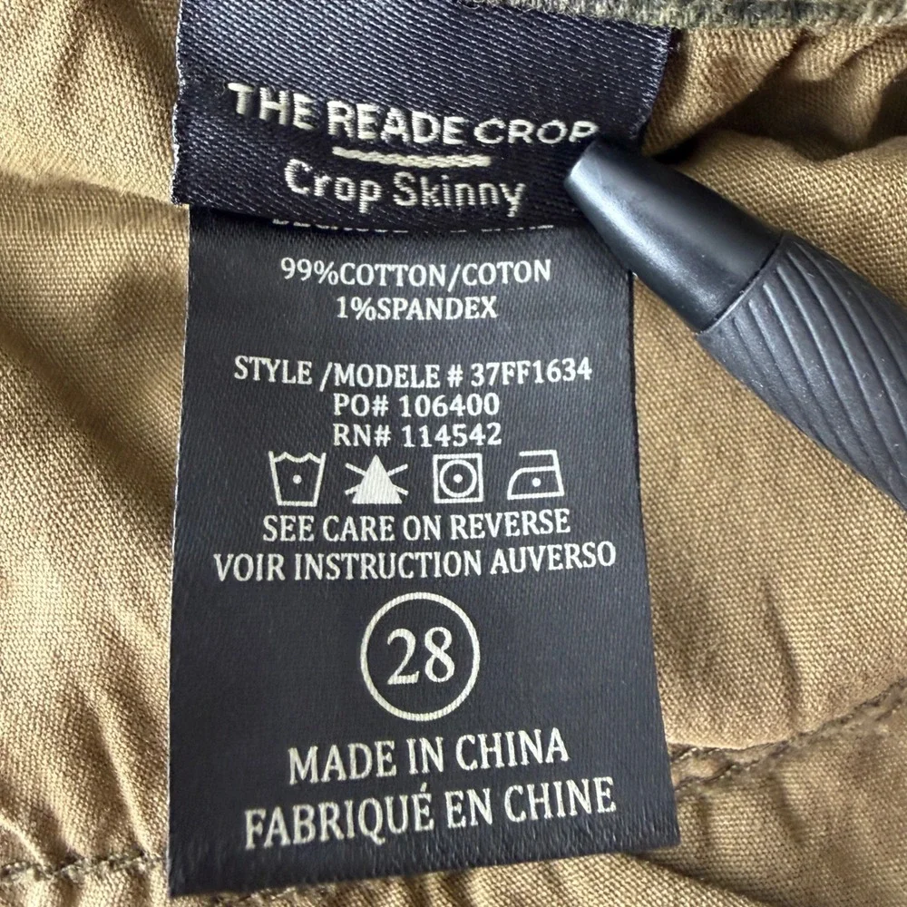 NEW BlankNYC Reade Ankle Crop Skinny Green Camo Jeans 28 - NWT